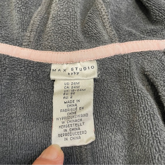 Max Studio Baby Girl Sparkly Hooded Ruffle Poncho Cape Sweater 24M - Picture 2 of 10